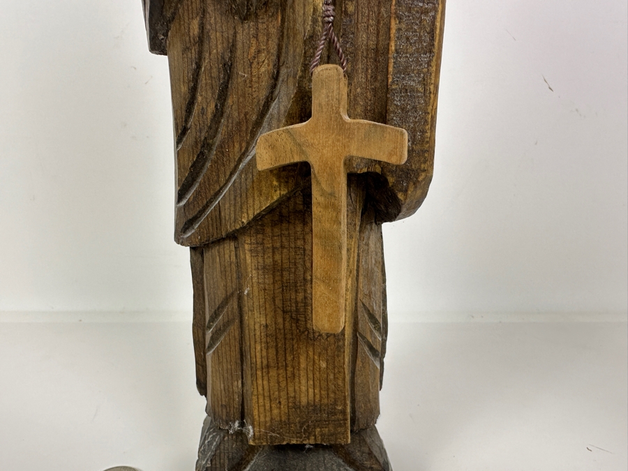 Wooden Hand-Carved Monk 14'H [Photo 4]