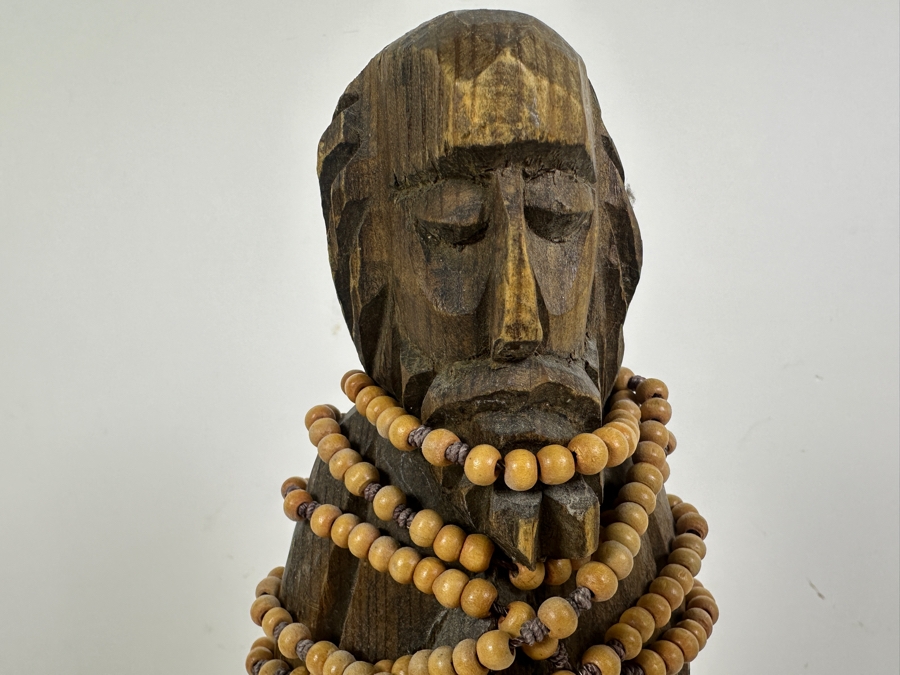 Wooden Hand-Carved Monk 14'H [Photo 2]