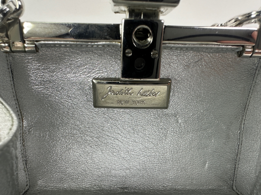 Judith Leiber Pushlock Micro Mini Crystal Crossbody Monogramed Clutch [Photo 8]