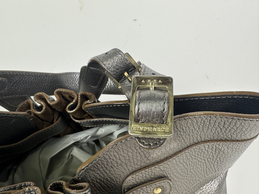 Anya Hindmarch Metallic Leather Handbag 16.5 x 7 x 9 [Photo 3]