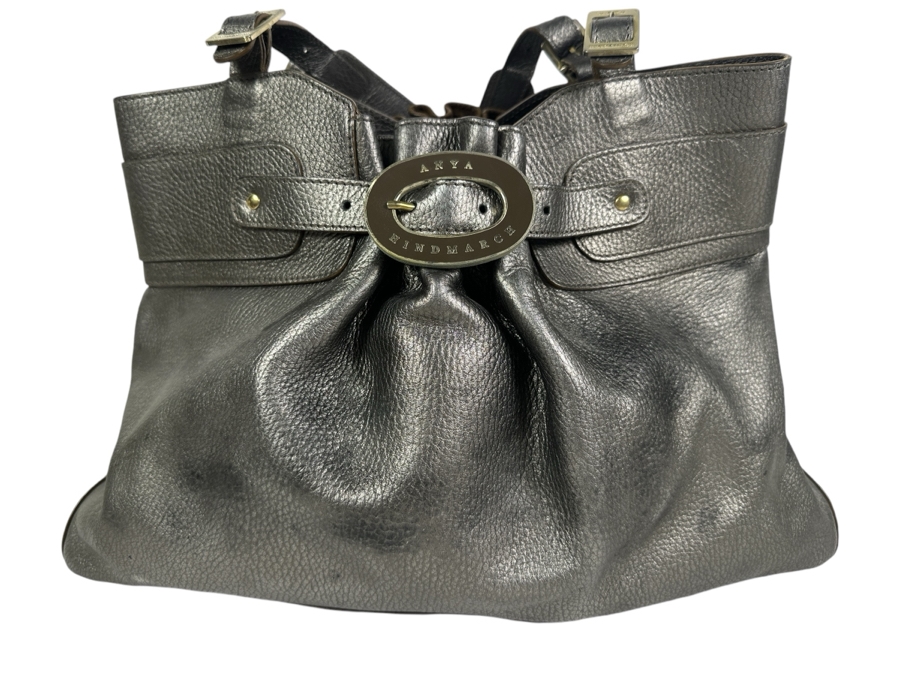 Anya Hindmarch Metallic Leather Handbag 16.5 x 7 x 9 [Photo 1]