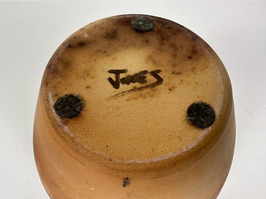 Just Added - Signed Pottery With Lid And Bamboo Finial 8H [Photo 7]