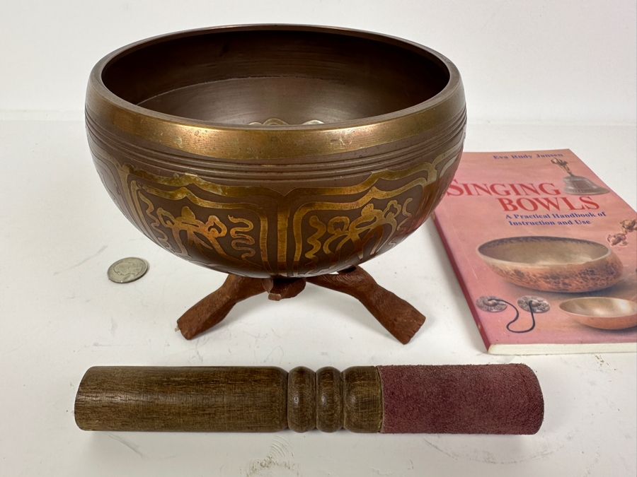 Copper Singing Bowl with Book 6'W [Photo 2]
