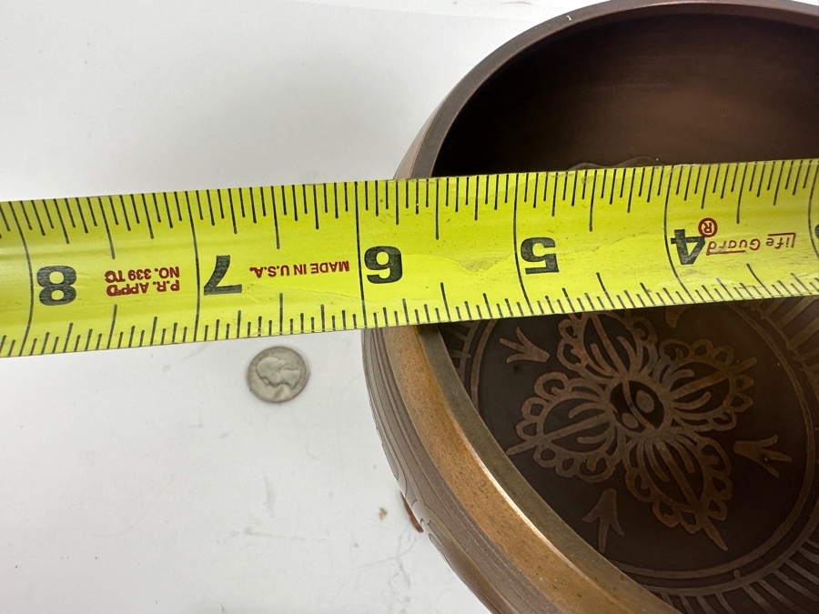 Copper Singing Bowl with Book 6'W [Photo 8]