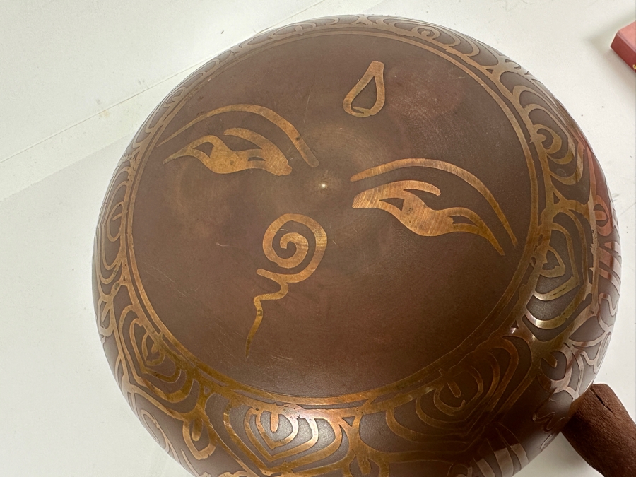 Copper Singing Bowl with Book 6'W [Photo 5]