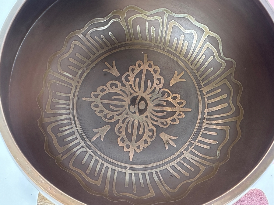 Copper Singing Bowl with Book 6'W [Photo 4]