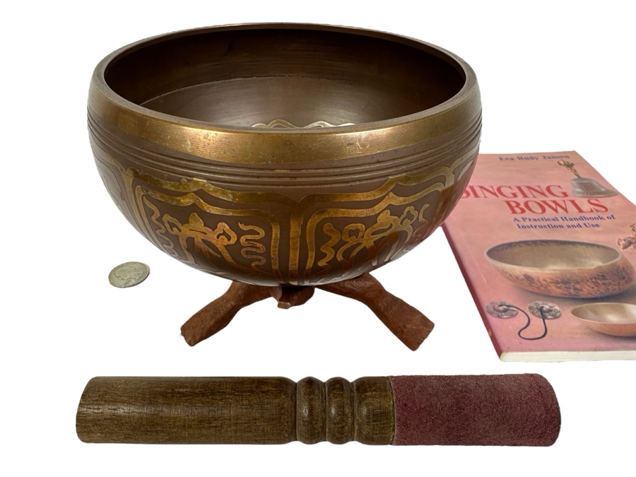 Copper Singing Bowl with Book 6'W [Photo 1]