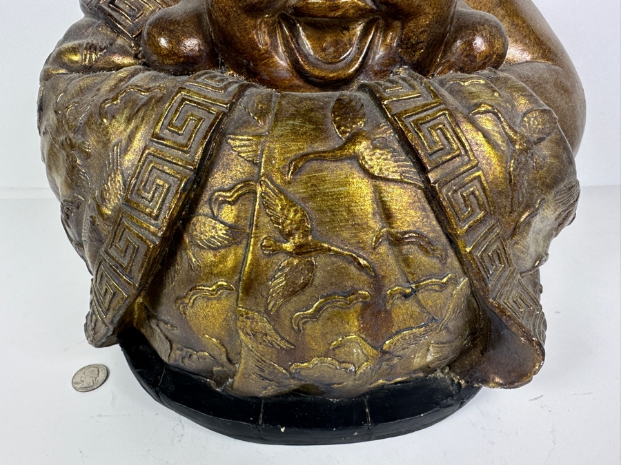 Pier 1 Plaster Smiling Buddha 13 x 12 [Photo 3]