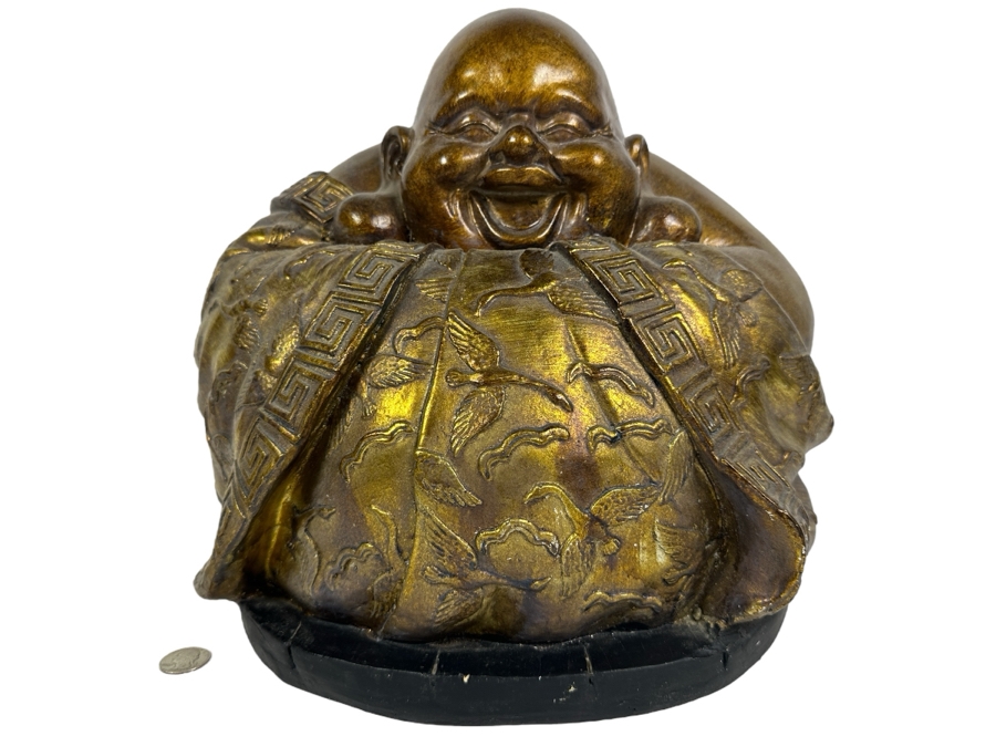 Pier 1 Plaster Smiling Buddha 13 x 12 [Photo 1]