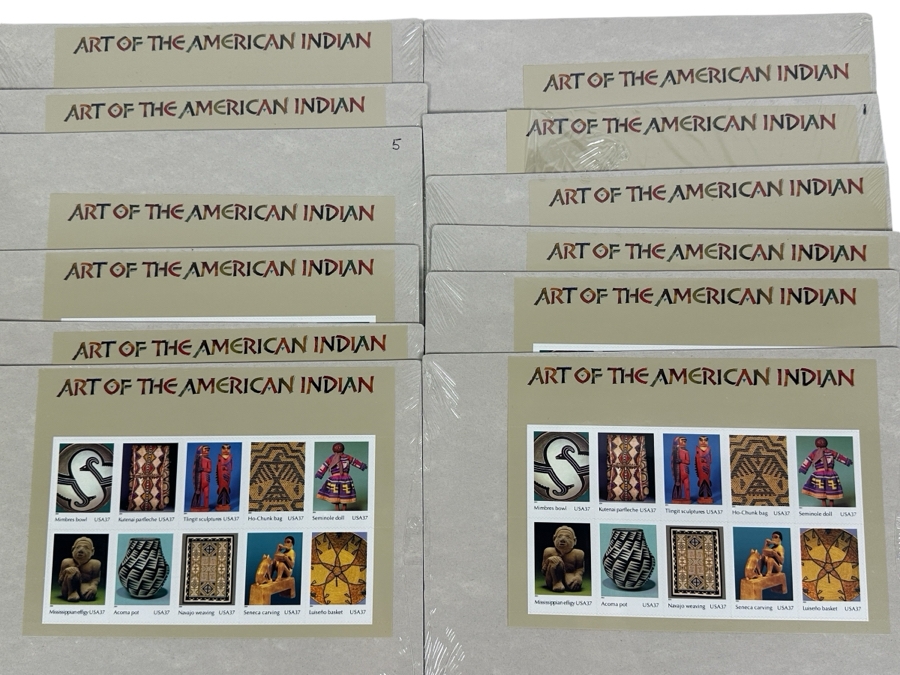 (12) American Indian Souvenier Sheets of Stamps $44.40 Postage Value [Photo 1]