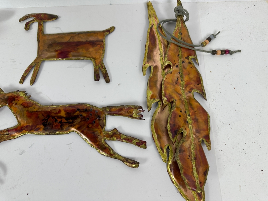 1992 Joseph John Collection of Handmade Copper Animal and Feather Wall Decor [Photo 8]