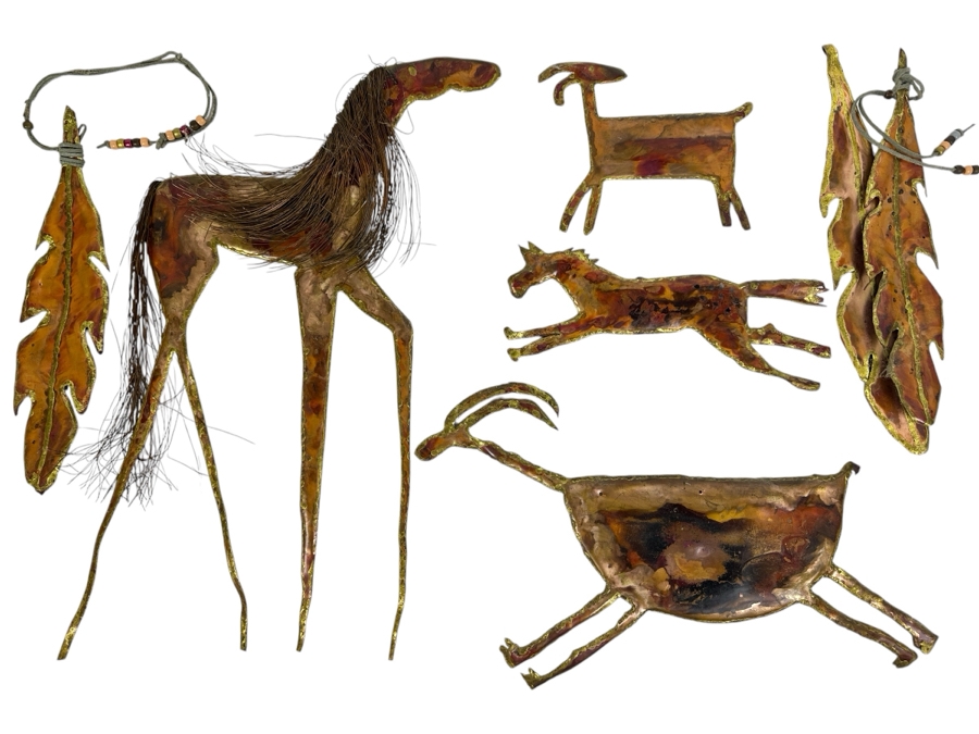 1992 Joseph John Collection of Handmade Copper Animal and Feather Wall Decor [Photo 1]