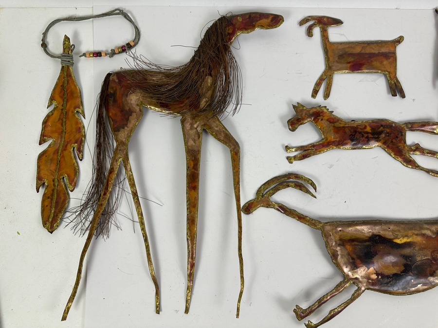 1992 Joseph John Collection of Handmade Copper Animal and Feather Wall Decor [Photo 3]