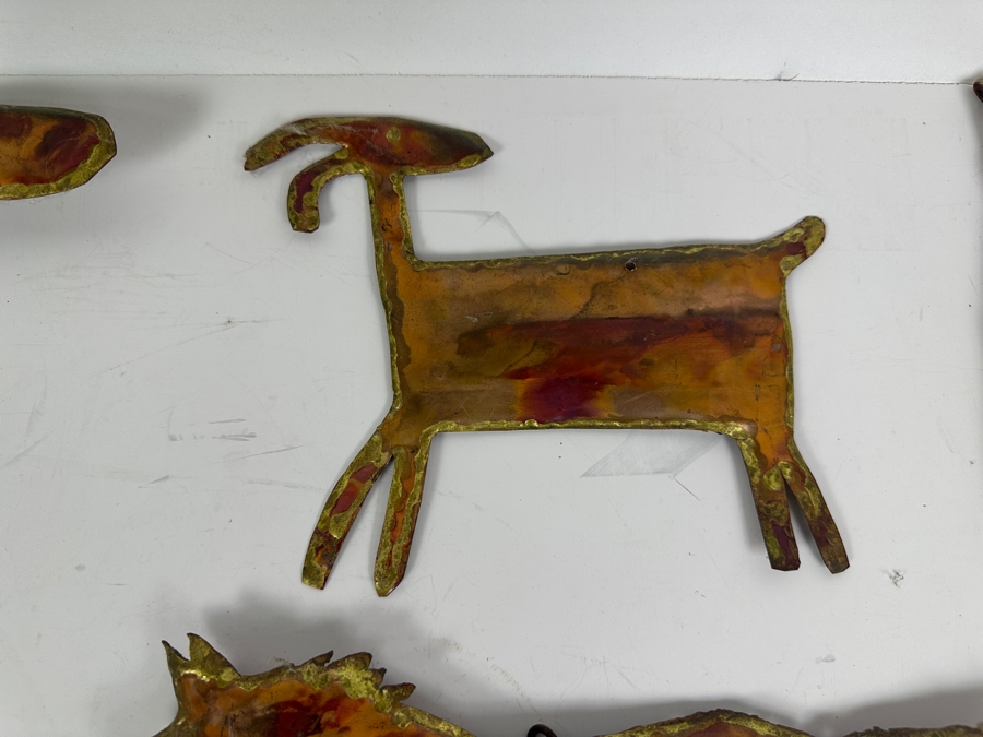 1992 Joseph John Collection of Handmade Copper Animal and Feather Wall Decor [Photo 7]