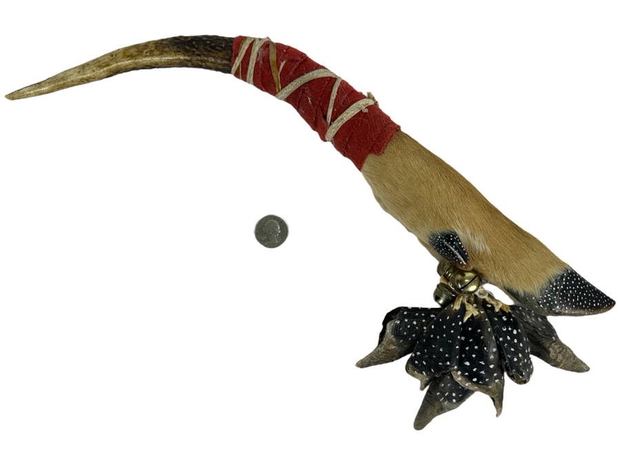 Native American Deer Hoof Rattle 17' [Photo 1]