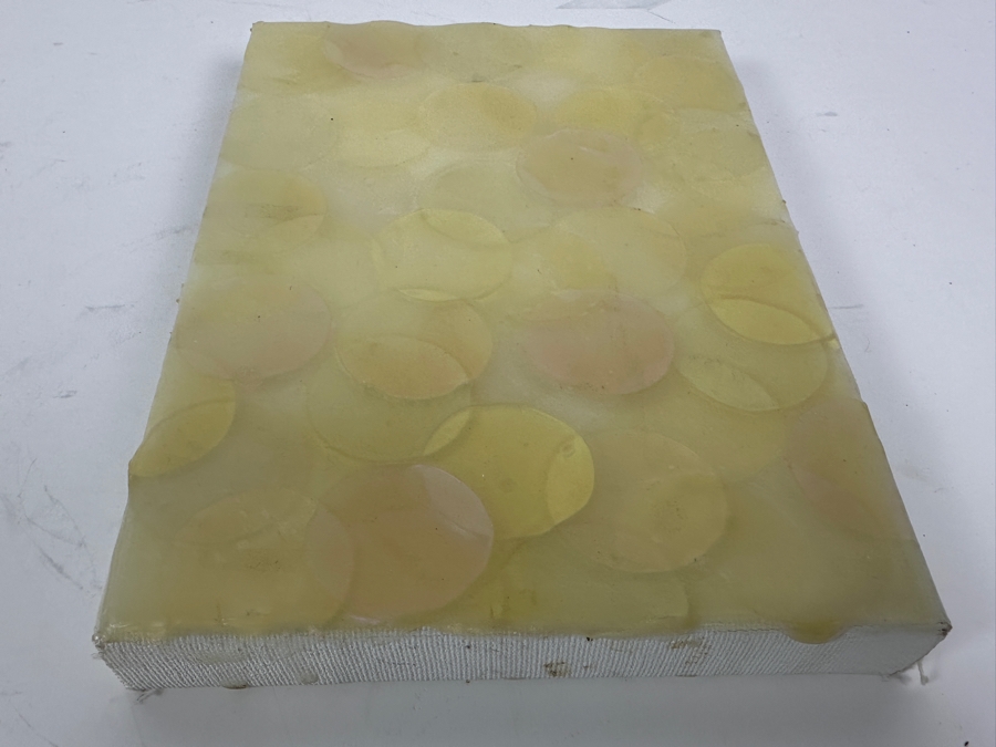 Just Added - Craig Keith Antrim (Born 1942, American) 1998 Original Acrylic Mixed Media Painting Titled 'Larger Rain' 5 X 7 [Photo 2]