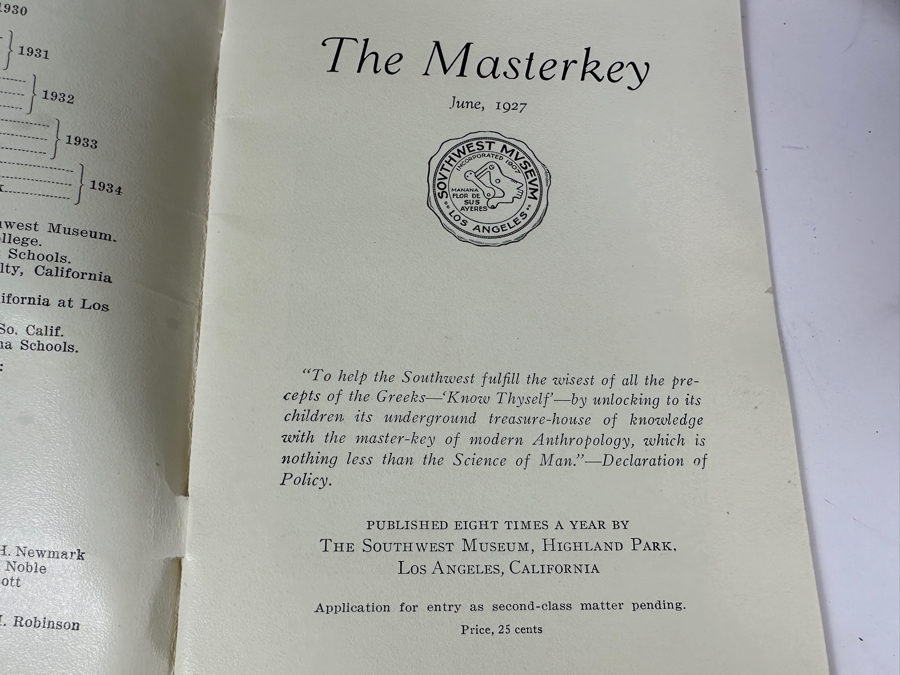 Just Added - Large Collection Of Southwest Museum's The Masterkey Historical Periodicals From 1927 To 1980 - Over 300 Periodicals [Photo 10]