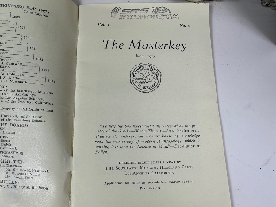 Just Added - Large Collection Of Southwest Museum's The Masterkey Historical Periodicals From 1927 To 1980 - Over 300 Periodicals [Photo 9]