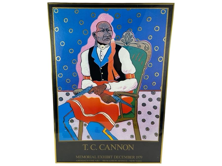 T. C. Tommy Wayne Cannon 1979 Two Guns Arikara Framed Gallery Memorial Exhibition Poster Aberbach Fine Art New York 23 x 33.5 [Photo 1]