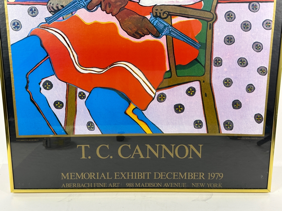 T. C. Tommy Wayne Cannon 1979 Two Guns Arikara Framed Gallery Memorial Exhibition Poster Aberbach Fine Art New York 23 x 33.5 [Photo 4]