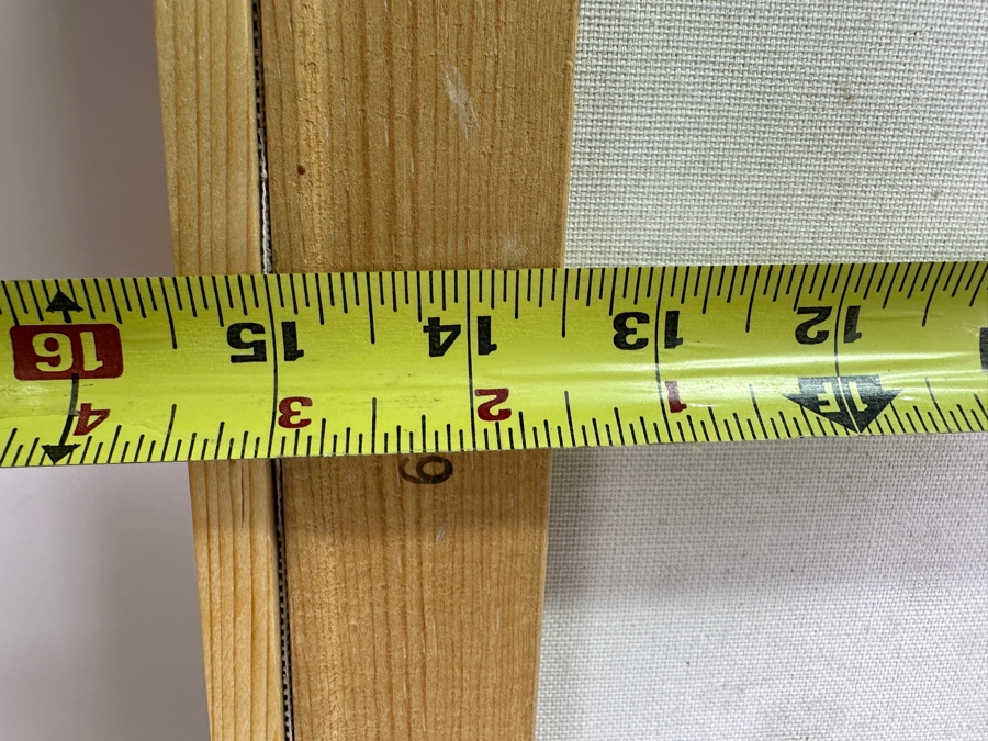 Just Added - Original Acrylic Painting On Canvas Of A Kachina And Pottery By Jimmy Yellowhair 15 X 30 Along With Matching Kachina Doll 21H [Photo 12]