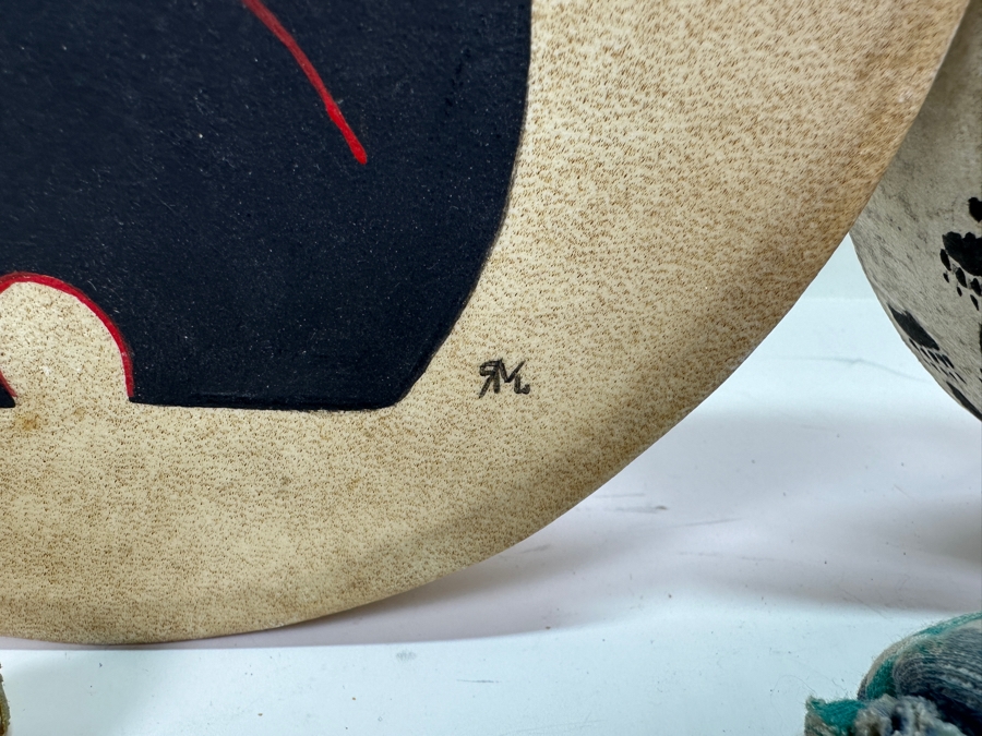 Set of Native American Drums and Collection of (5) Drum Beaters 9'W and 8'W [Photo 6]