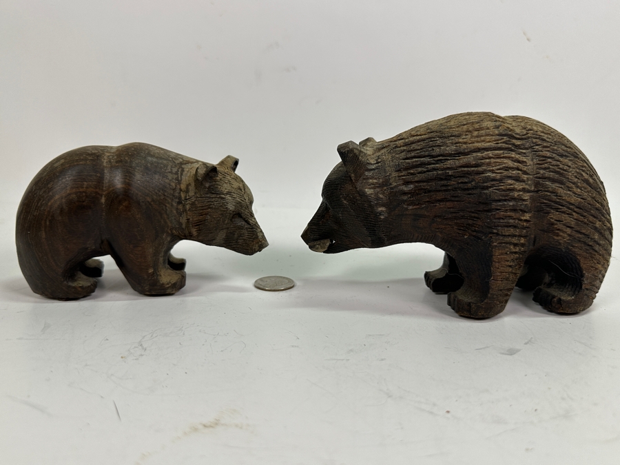 Set of Hand Carved Wooden Bears 5.25W and 6.5W [Photo 7]