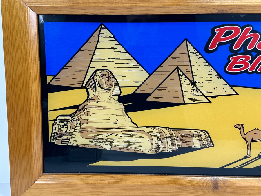 Vintage Casino Sign Reverse Painted Glass 'Pharaoh's Bingo' 24 x 13 [Photo 2]
