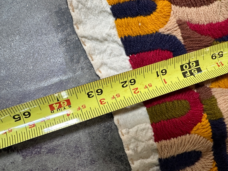 Just Added - Vintage Handmade Embroidery Featuring Birds, Parrots & Geometric Shapes 15W X 63L [Photo 6]