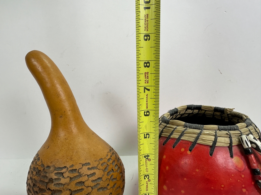 Set of Carved Gourds Signed Maggier [Photo 8]