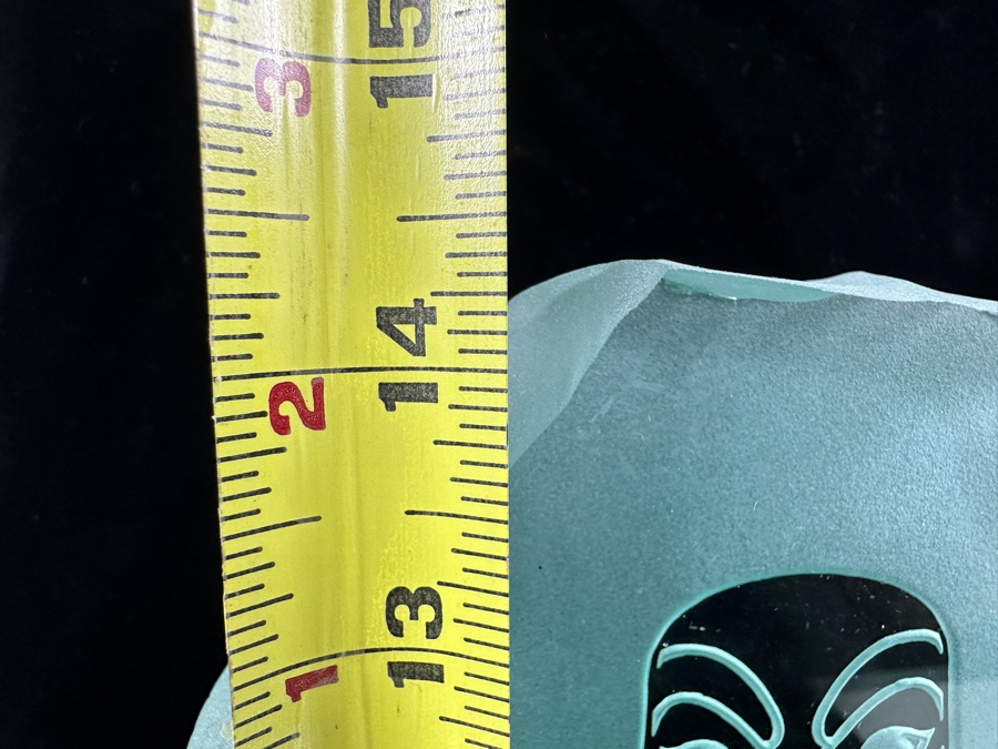 Just Added - Etched Glass Totem Sculpture Pacific Northwest Coast 14H [Photo 6]