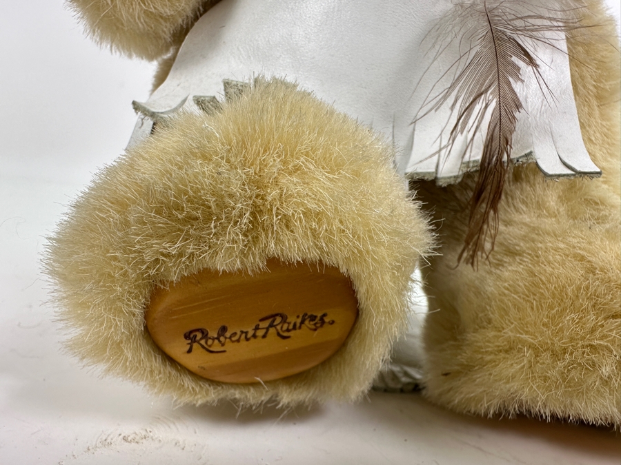 Vintage Robert Raikes Teddy Bear with Wood Face 10.5'H [Photo 4]