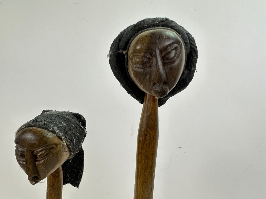 African Man and Woman Wooden Sculpture [Photo 2]