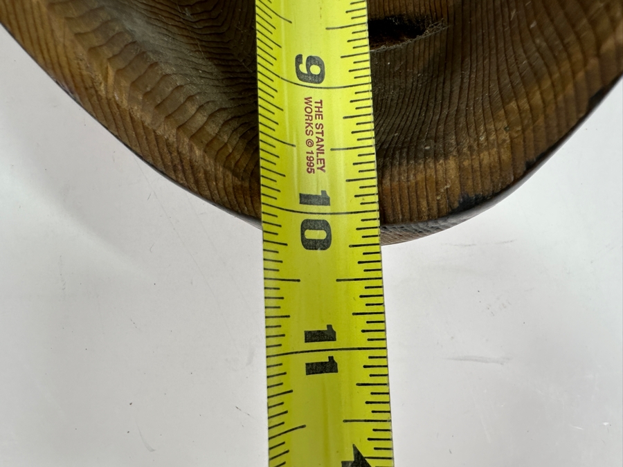 Just Added - Pacific Northwest Coast Tlingit Haida Female Portrait Mask Carved Cedar With Abalone Lip Labret 7W X 10H X 5D [Photo 9]