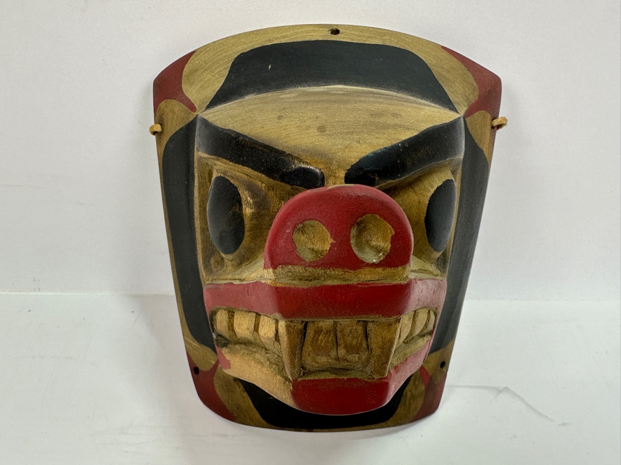 Just Added - Vintage Northwest Coast Native Art Bear Mask [Photo 2]