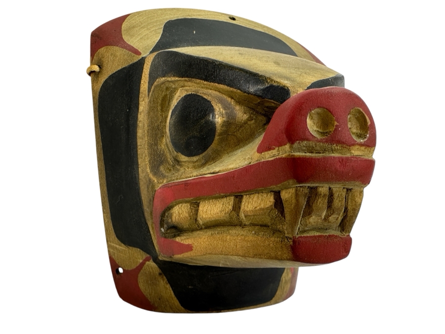 Just Added - Vintage Northwest Coast Native Art Bear Mask [Photo 1]