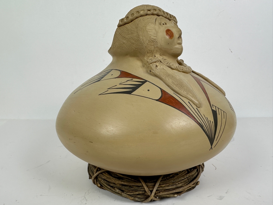 Just Added - Martha M De Quezada Mata Ortiz Head Effigy Pottery 9H [Photo 3]