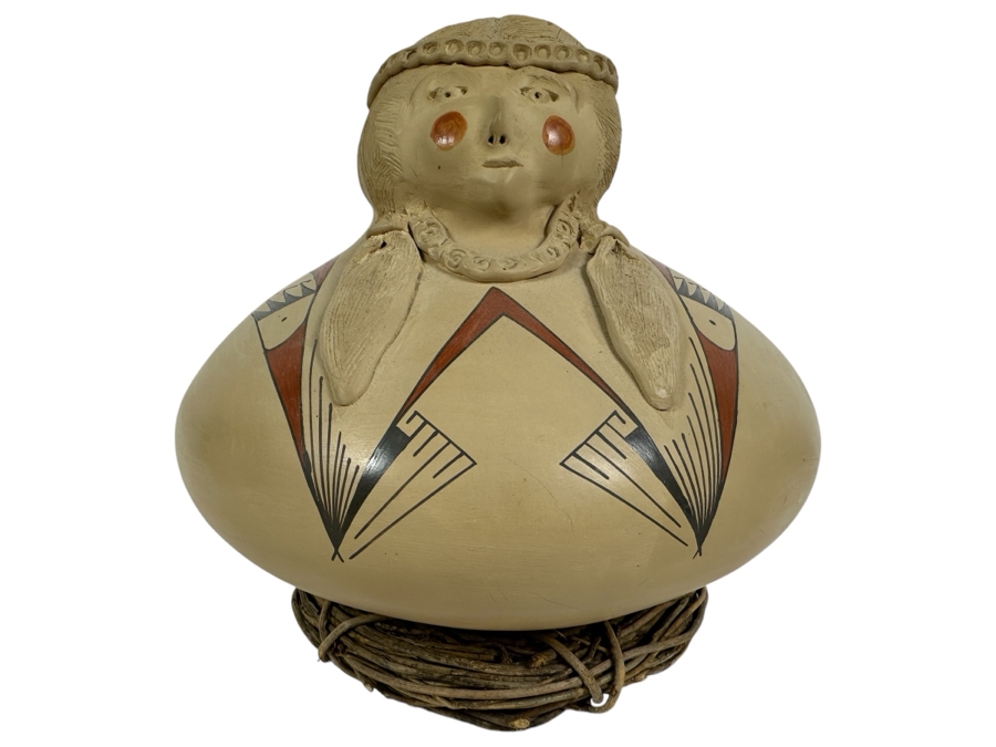 Just Added - Martha M De Quezada Mata Ortiz Head Effigy Pottery 9H [Photo 1]