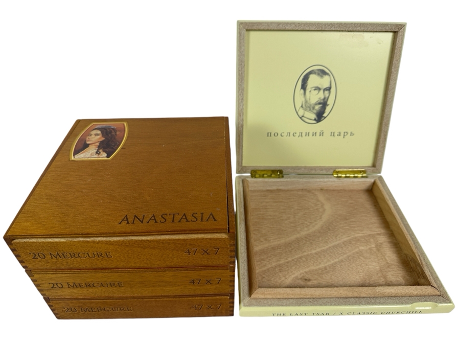 Set of (4) Cigar Boxes