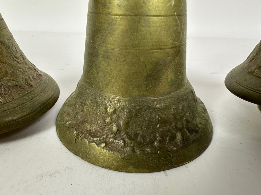 Vintage Brass Triple Bell Set [Photo 4]