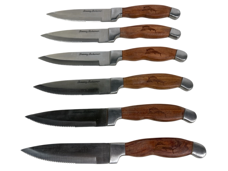 Set of (6) Tommy Bahama Rosewood Steak Knives