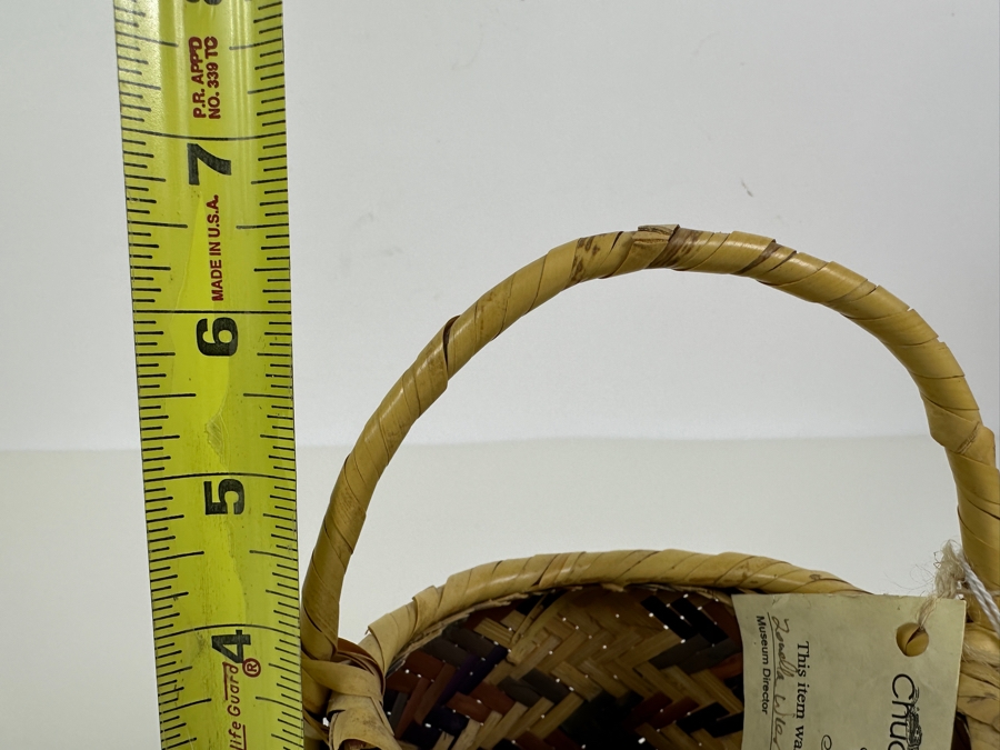 Just Added - Handmade Native American Choctaw Basket From The Chucalissa Museum 5W X 6.5H [Photo 10]