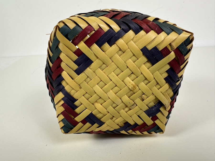 Just Added - Handmade Native American Choctaw Basket From The Chucalissa Museum 5W X 6.5H [Photo 8]