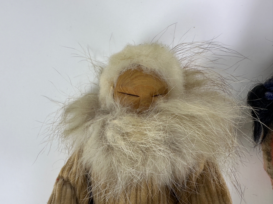 1940's Handmade Eskimo Doll and Skookum (Bully Good) Indian Doll 12' [Photo 6]
