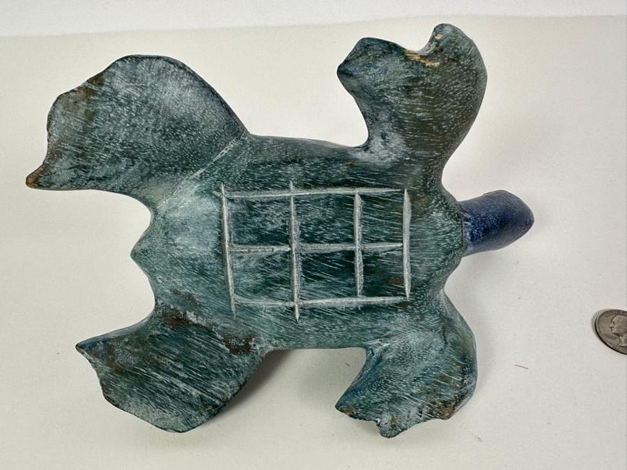 Hand Carved Wood Turtle Figurine 8'W [Photo 3]