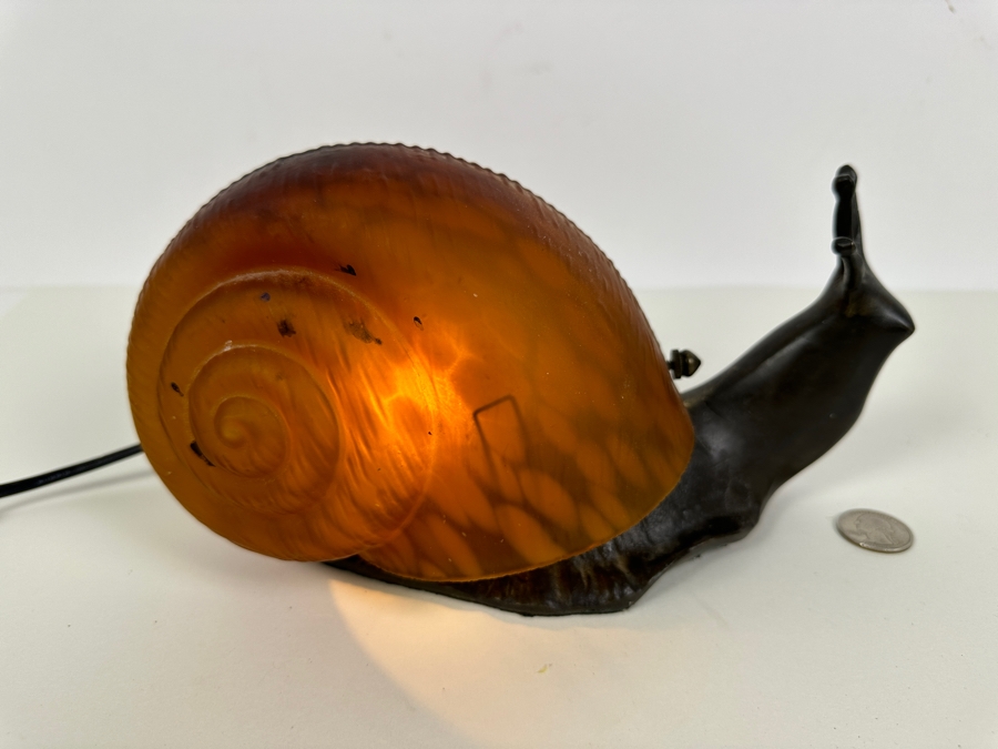 Stained Glass Snail Table Lamp 10'W [Photo 2]