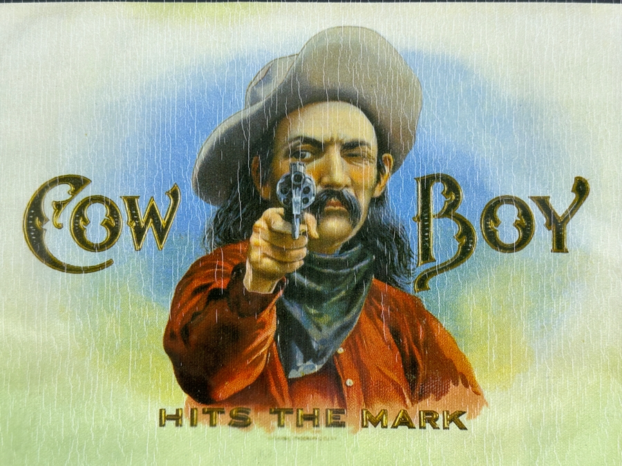 Vintage Cigar Label Cowboy Art [Photo 3]