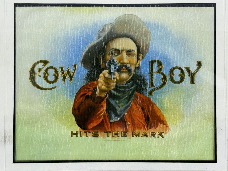 Vintage Cigar Label Cowboy Art [Photo 1]