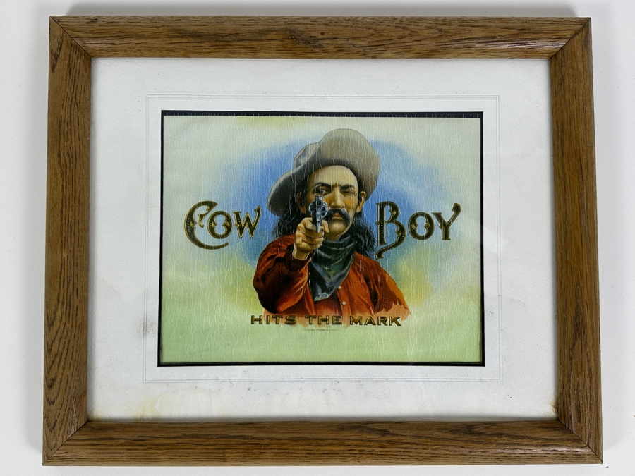 Vintage Cigar Label Cowboy Art [Photo 2]
