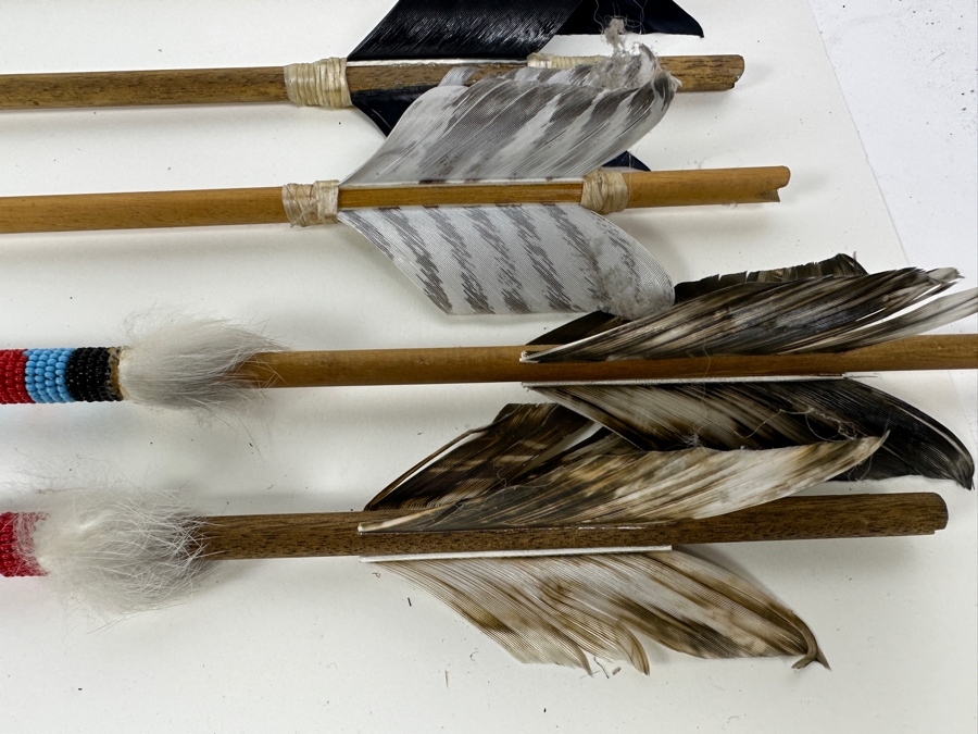 Native American Bow with Collection of (5) Beaded Arrows [Photo 7]